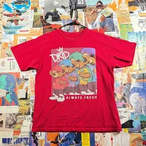 Hustle Gang Drip Bear Graphic Red‎ T-Shirt Men's Always Fresh Large
